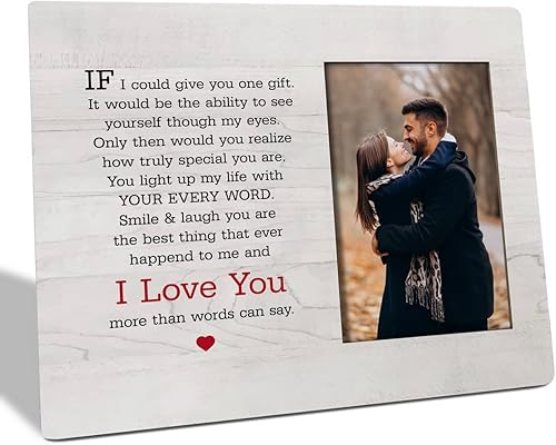 HALUOSI Regalos de amor para ella y él, regalos románticos de San Valentín para novio, novia, esposa, marido, parejas, regalos de marco de fotos,