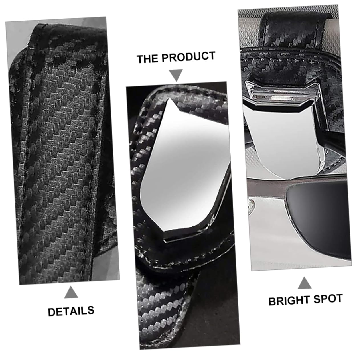 Gatuida 3stücke Praktischer Brillenhalter Für Auto Pu Karbonfaser-Design Multifunktional Als Brillen Und Kartenhalter Installieren Für Sonnenbrillen Und Lesebrillen Robust Und Langlebig