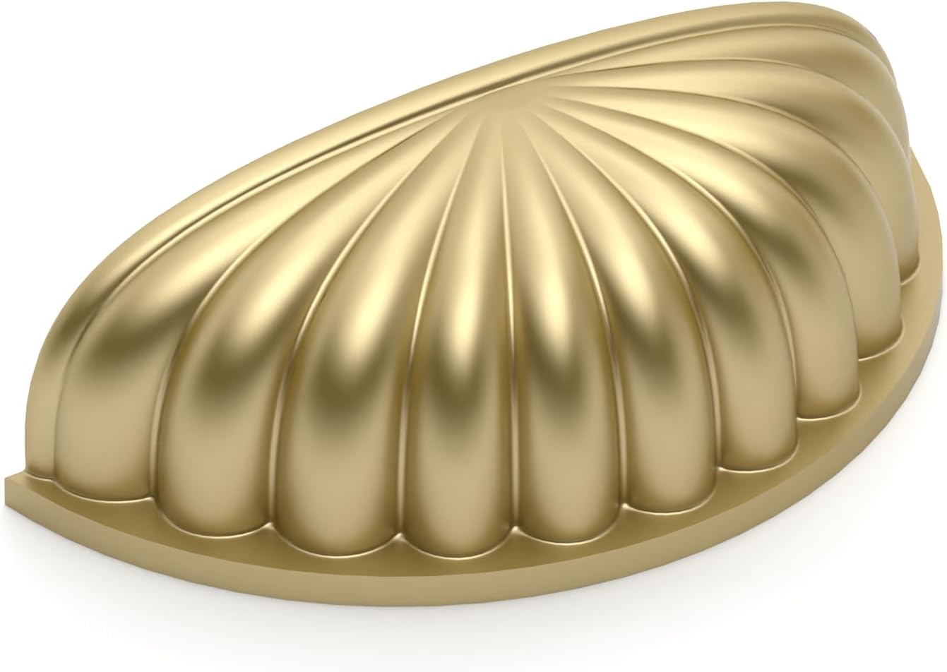 10 Pack Antique Brass Cabinet Cup Pulls - 3 Inch Hole Center Retro Kitchen Pulls