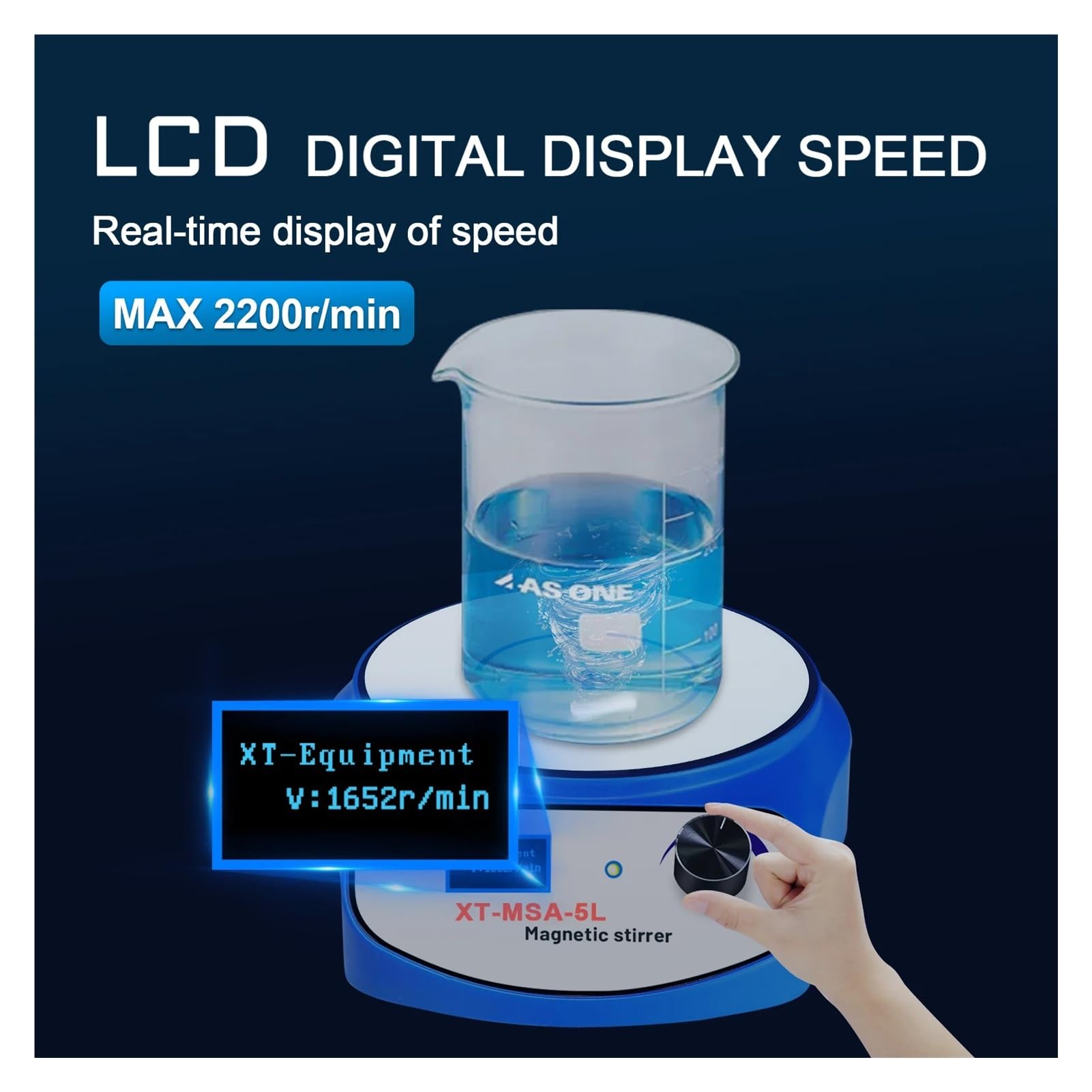 Mieszadło magnetyczne 3L 5L Wyświetlacz LCD, cyfrowa płyta mieszająca do domu/laboratorium, obrotowa mieszadła magnetyczna(MS-5L, UK)
