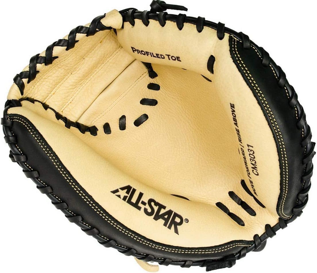 All Star Cm3031 Comp 33.5" Catcher's Mitt 2 Piece Black/Tan 33.5 Right Hand