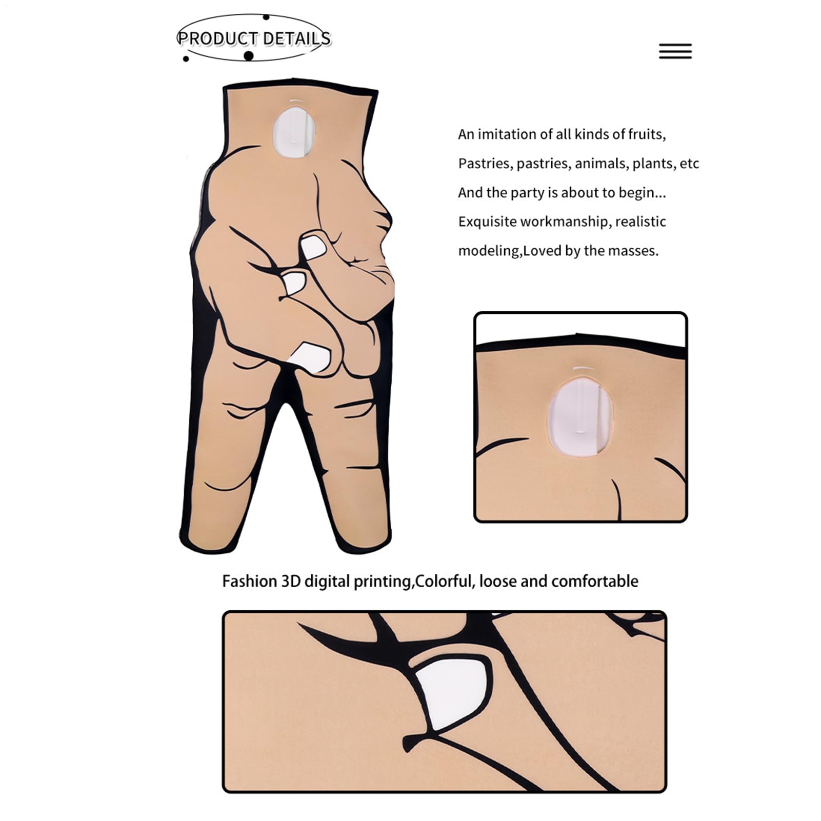 Kostium na stopy, świąteczne ubranie, nożycowe ręce z motywem postaci z horroru, odzież na imprezy tematyczne, komiks, zestaw odzieży kostiumowej, do tworzenia filmów