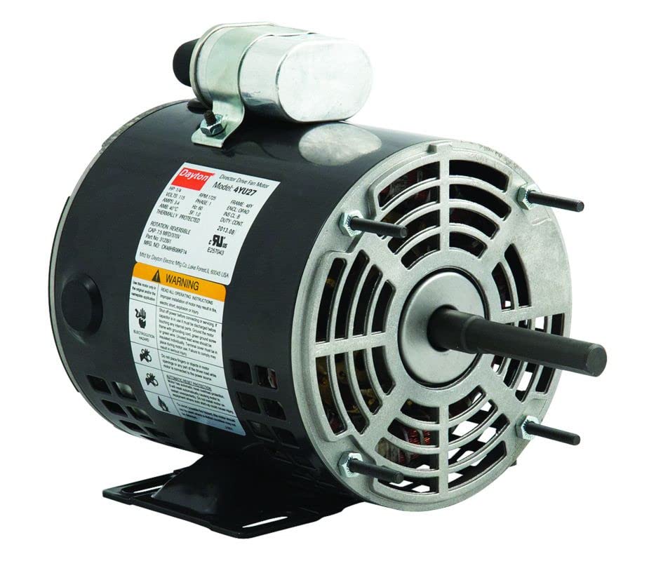 Dayton 4YU27 Motor, PSC, 1/4 hp, 1725 RPM, 115V, 48Z, OAO, Degrees_Fahrenheit, to Volts, Amps, (