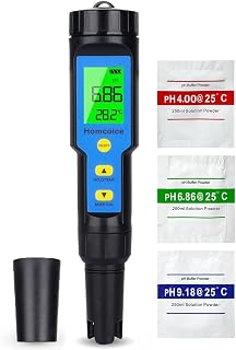 PH Messgerät 4 in 1 mit TDS EC Temperatur, pH Tester IP67 wasserdicht, Pool pH Meter 0,01 hochpräziser EC Meter Wasser Hydrokultur mit ATC-Funktion