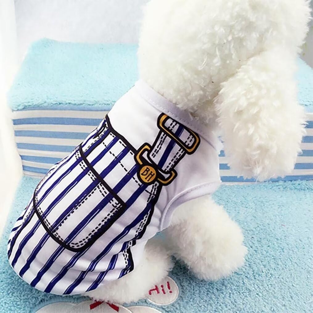 3 Pieces Dog Clothes for Small Dogs Boy Cat Clothes Female Doggie Outfits Cute Chihuahua Pet Shirts Puppy Apparel Accessories S