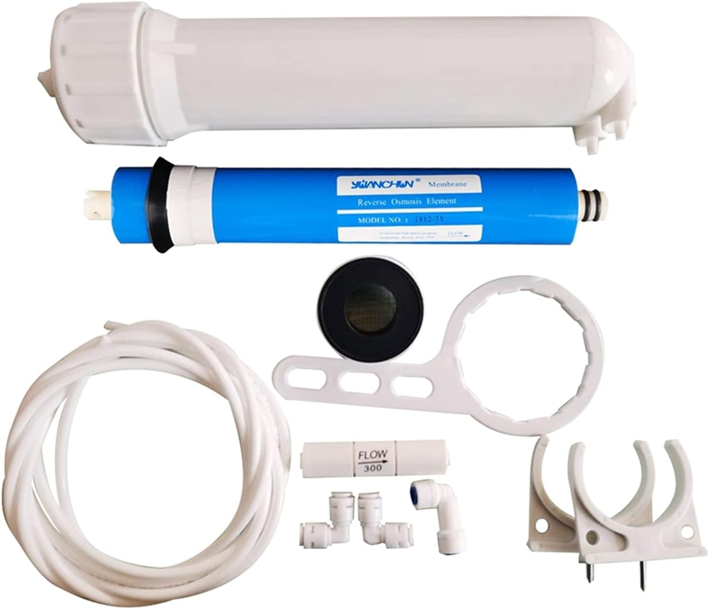 75Gpd Membrane + 1812 RO Membrane Housing + Reverse Osmosis Water Filter System Parts Ultra High Capacity