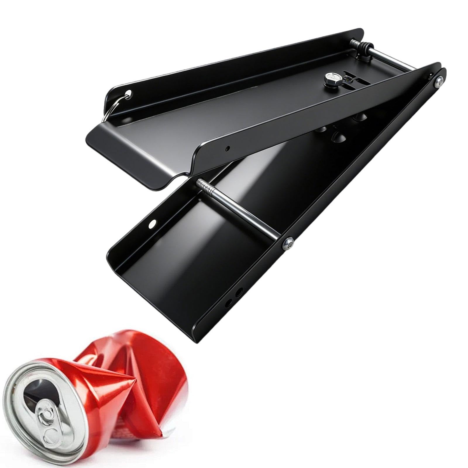 Broyeur de canettes portable à pied pour recyclage, sans effort, construction robuste, idéal pour une utilisation à la maison ou au garage, améliore l'efficacité du recyclage, solution écologique