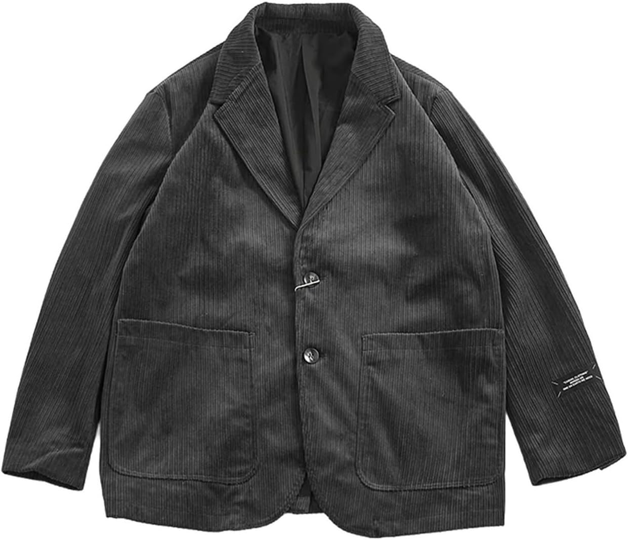 Mens Retro Corduroy Casual Suit Jacket Waed Faded Trendy Commute Loose Fit Tops