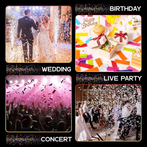 Image of Ultimate Confetti, Multicolor Biodegradable Confetti - Rectangular Fluttering Tissue Paper Confetti for Cannon and Launcher use - Best for Holidays, Birthday, Wedding, and Parties - 1 lb, 16 oz