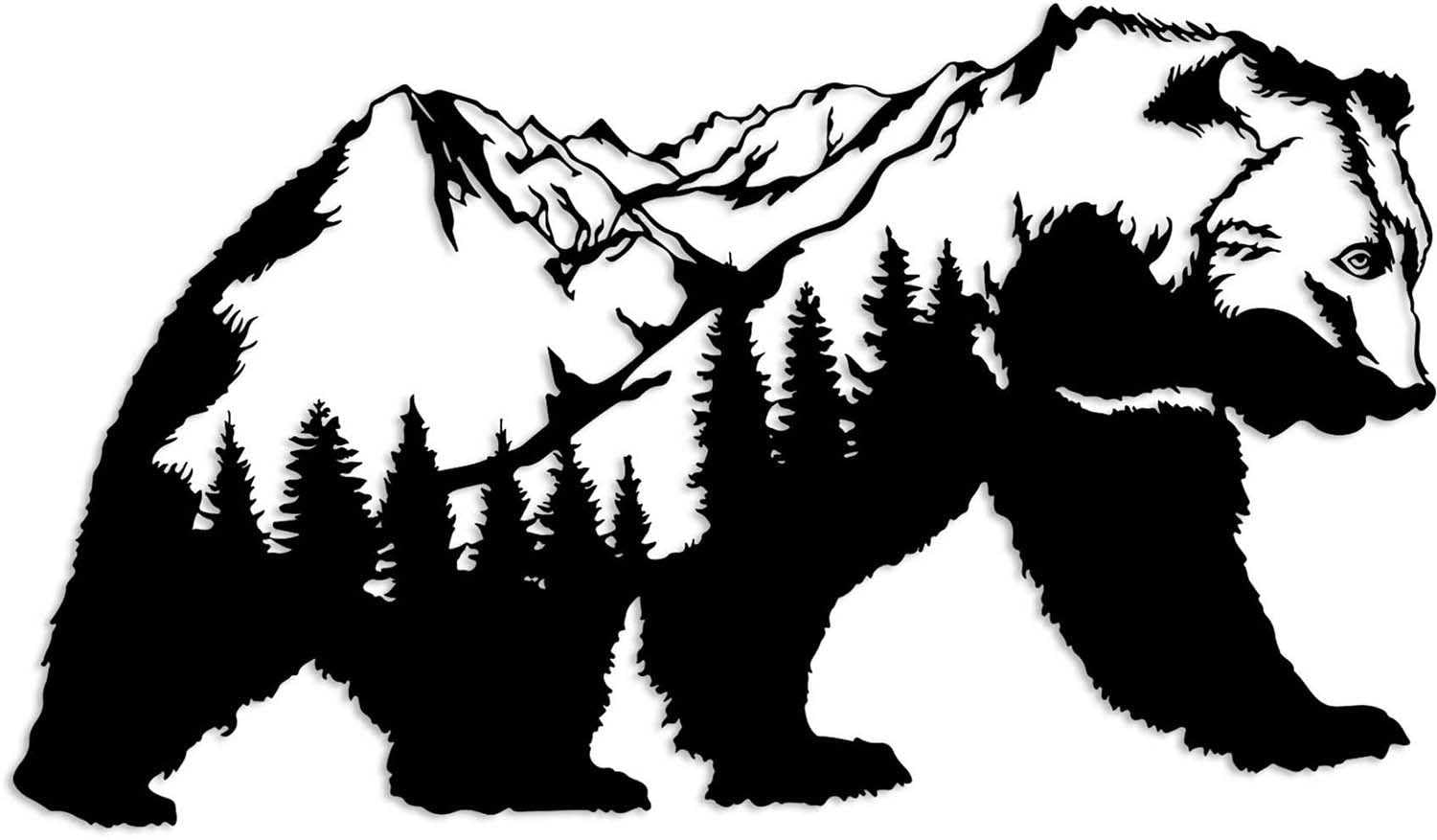 Hanah Home Wanddekoration – 100% Metall, 71 x 41 cm, Schwarz, mit Rückenseil-Aufhängung