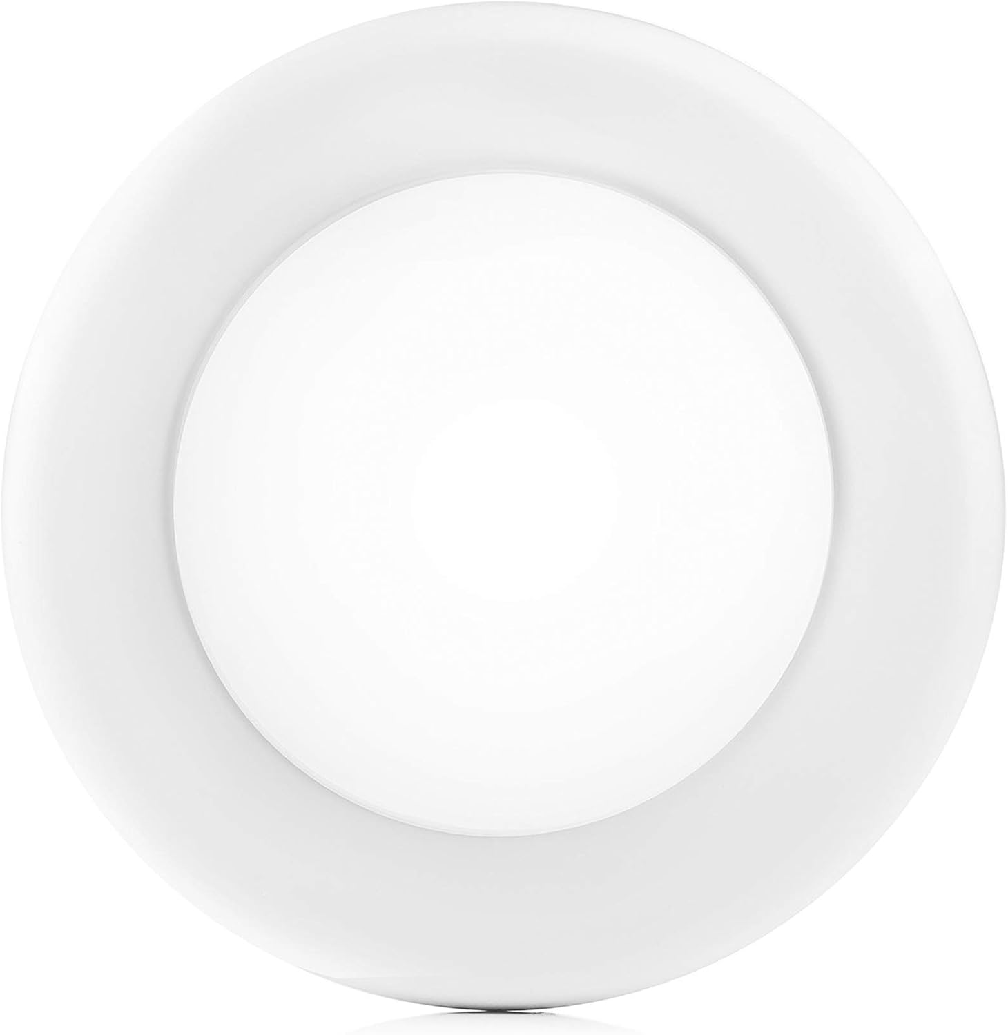 PARMIDA (1 Pack) 4 inch Dimmable LED Disk Light Flush Mount Recessed Retrofit Ceiling Lights, 10W (60W Replacement), 650lm, Installs into Junction Box, Energy Star & ETL-Listed, 3000K (Soft White)