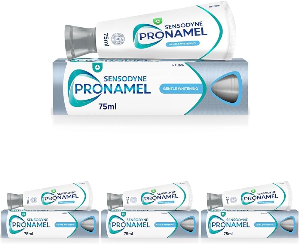 Toothpaste Enamel Care, Gentle Whitening Toothpaste, Mint Flavour, Pack of 4 x 75ml
