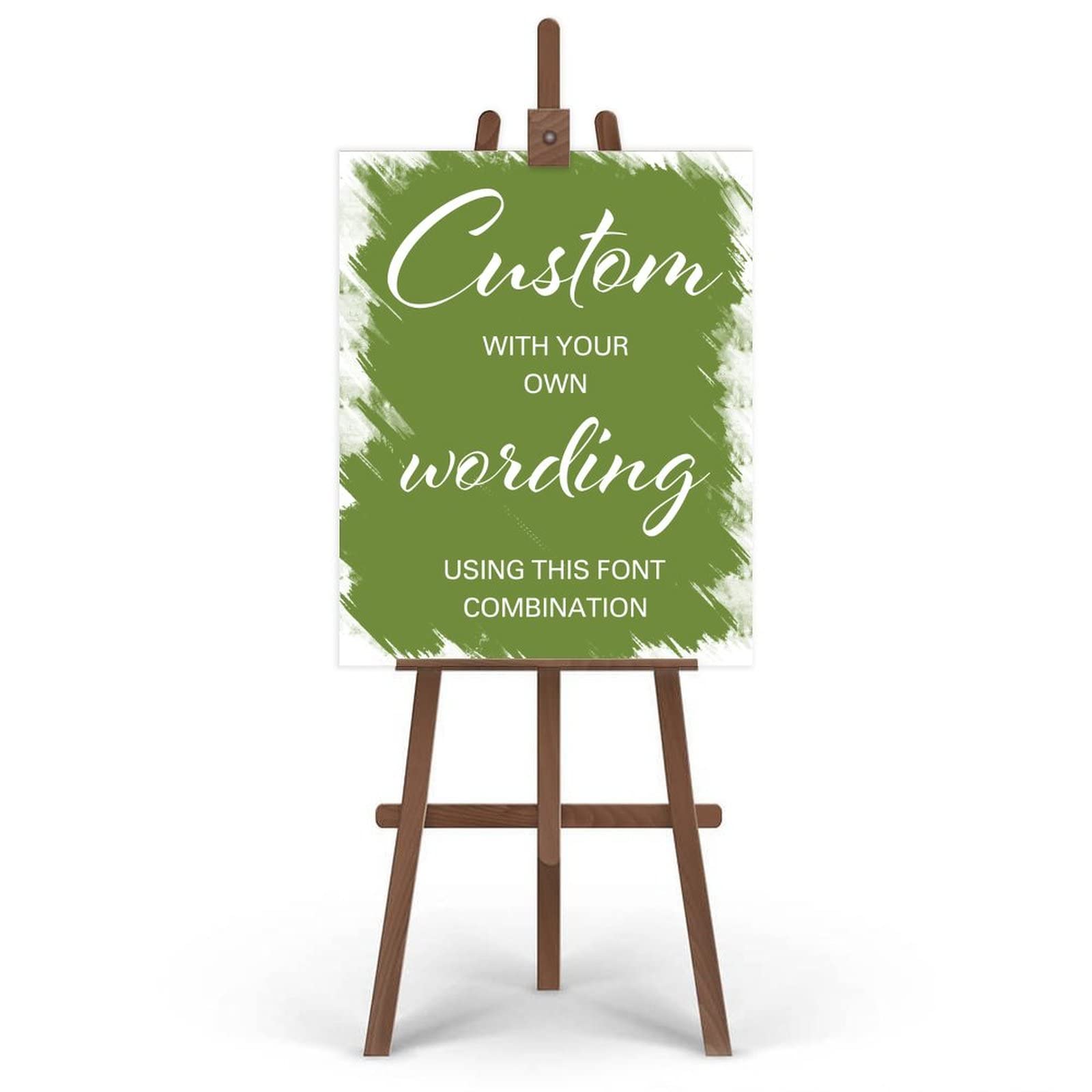 Panneau de bienvenue moderne avec votre propre inscription « Custom Made any Name » - Pour mariage, fiançailles, mariage, pendaison de crémaillère - 50,8 x 76,2 cm