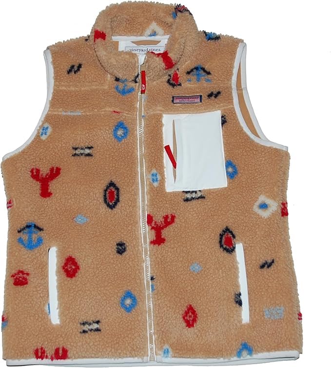 vineyard vines Girls Printed Supershep Vest Medium M 10-12