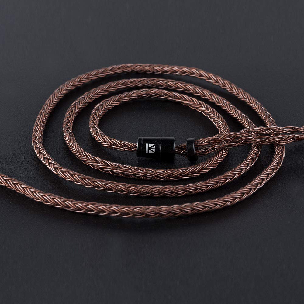 KBEAR - Cavo di ricambio bilanciato a 16 fili in rame privo di ossigeno, marrone, cavo rimovibile con connettore MMCX, per Shure 846 535 215 315 425 MAGAOSI K5 LZA4 A5 (2,5 mm, MMCX)