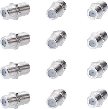 Cctv4Less F81 F-Type Female to Female Coupler, 4GHz RG6 Coaxial Cable Extension Connector Adapter for TV and Satellite - 20 Pack