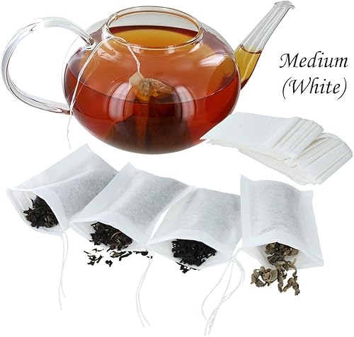 Miniatura 2 de ETS - Filtros de té con cordón, paquete de 100 (mediano, blanco)