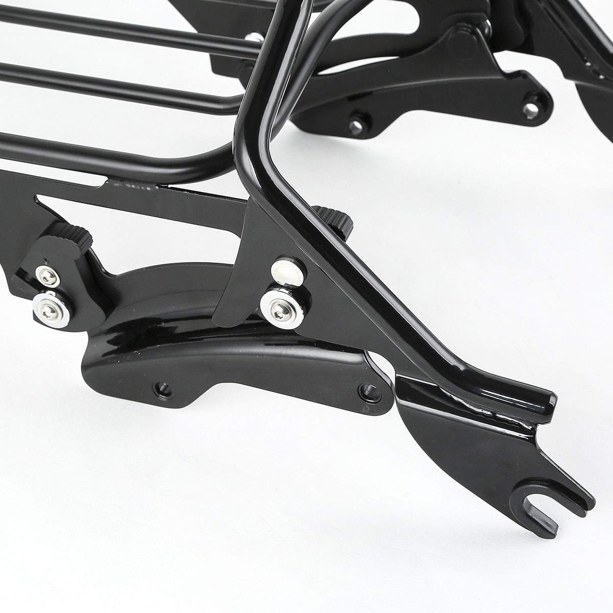 TCMT Detachable Passenger Backrest Sissy Bar With 2 Up Air Wing Luggage Rack 4 Point Docking Hardware Kits Fits For Harley Touring CVO Road Glide Street Glide Road King Electra Glide 2014-2025