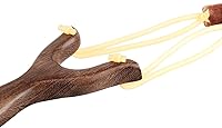 Vista 3 de Slingshot - Tirachinas de caza de madera con mango ergonómico, juego de caza profesional, incluye aproximadamente 100 bolas de arcilla y bandas