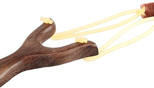 Miniatura 3 de Slingshot - Tirachinas de caza de madera con mango ergonómico, juego de caza profesional, incluye aproximadamente 100 bolas de arcilla y bandas de