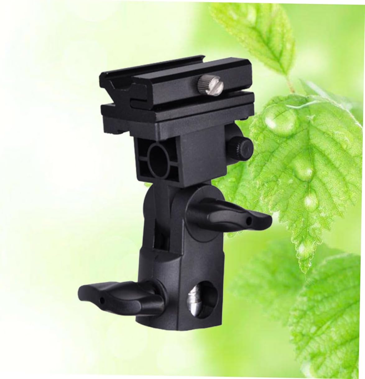 MERRYHAPY Flash Mount Bracket Pitch Angle for Camera Flash Lightweight Stand Compatible with DSLR and Accessories Includes Umbrella Holder for Studio Lighting