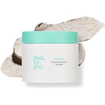 Feat By You Clay Mask for Face - 4.56 fl.oz Korean Face Mask with Bentonite & Kaolin Clay for Blackheads, Pores & Sebum Control, Gentle Exfoliation, Vegan, Cruelty-Free