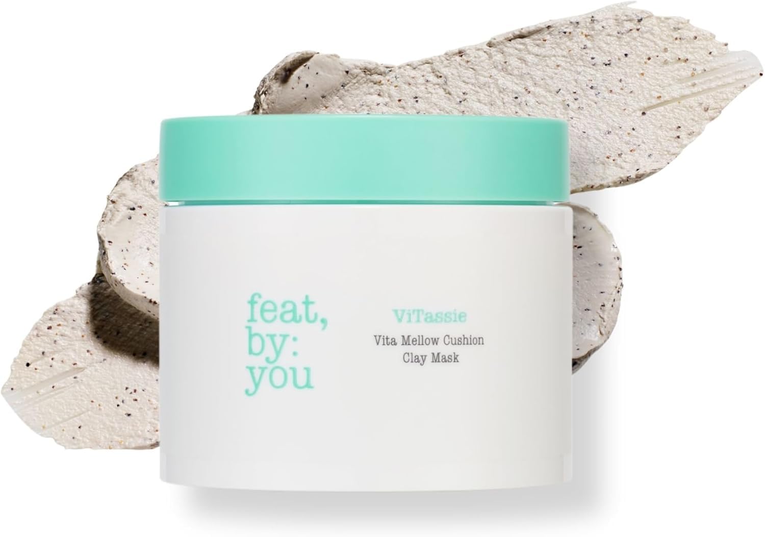 Feat By You ViTassie Vita Mellow Cushion Clay Mask for Face - (4.56 fl.oz) Korean Face Mask with Bentonite & Kaolin for Blackheads, Pores & Sebum Control, Gentle Exfoliation, Vegan, Cruelty-Free
