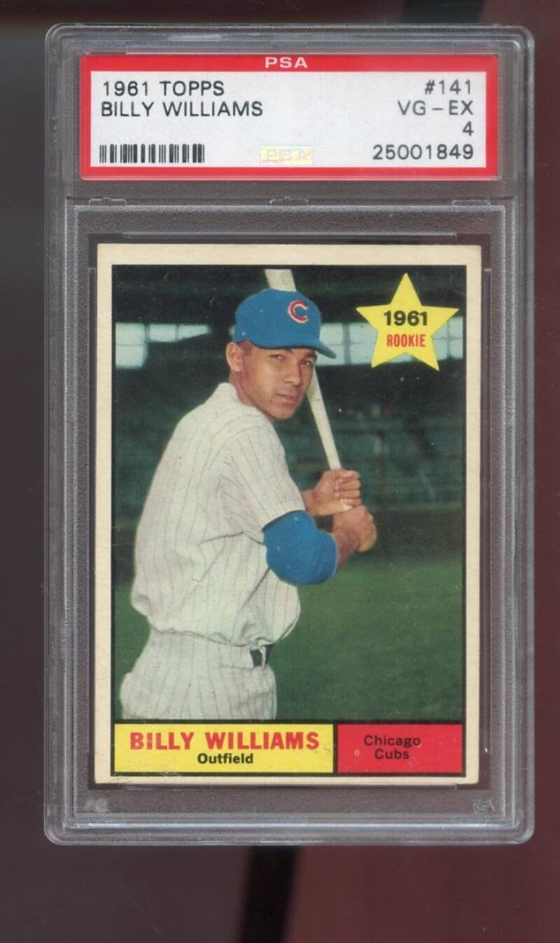 1961 Topps #141 Billy Williams ROOKIE RC Cubs MLB PSA 4 Graded Baseball Card