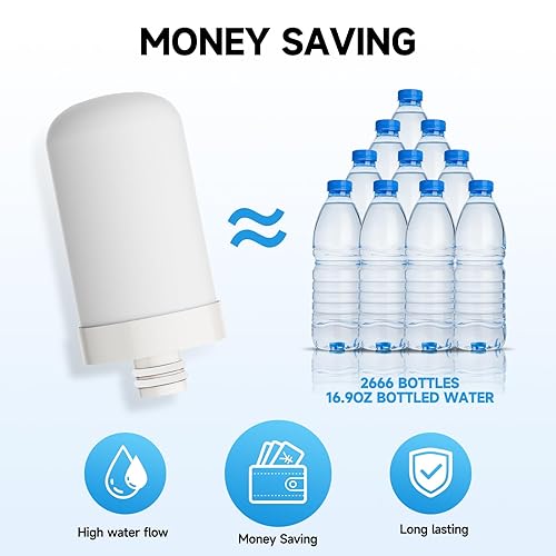 Miniatura 4 de Filtro de agua para grifo de fregadero, purificador de agua de acero inoxidable para fregadero de cocina, reduce PFAS, plomo, cloro y