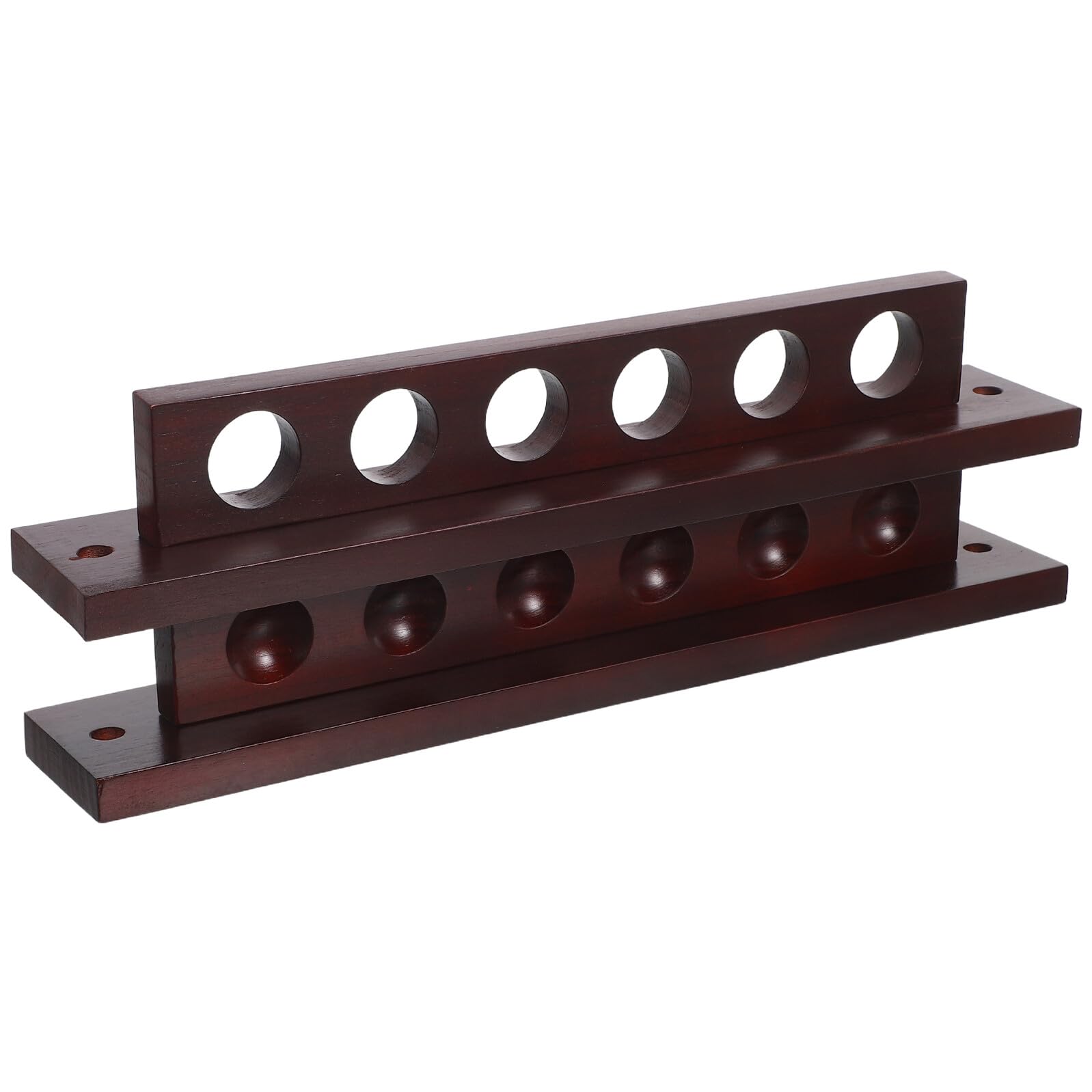 Ciieeo Porta Stecche da Biliardo Organizer Affidabile in Legno Massello a Muro, Supporto a Forma di T Capacità 6 Fori per Stecche da Biliardo per Club e Giochi di Pool