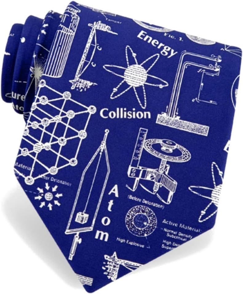 Blue Silk Tie | Nuclear Physics Necktie