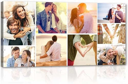 LZIMU Lienzo de fotos de collage personalizado, arte de pared, lienzo de imágenes personalizadas, lienzo para decoración del hogar (imagen-7, 20.00