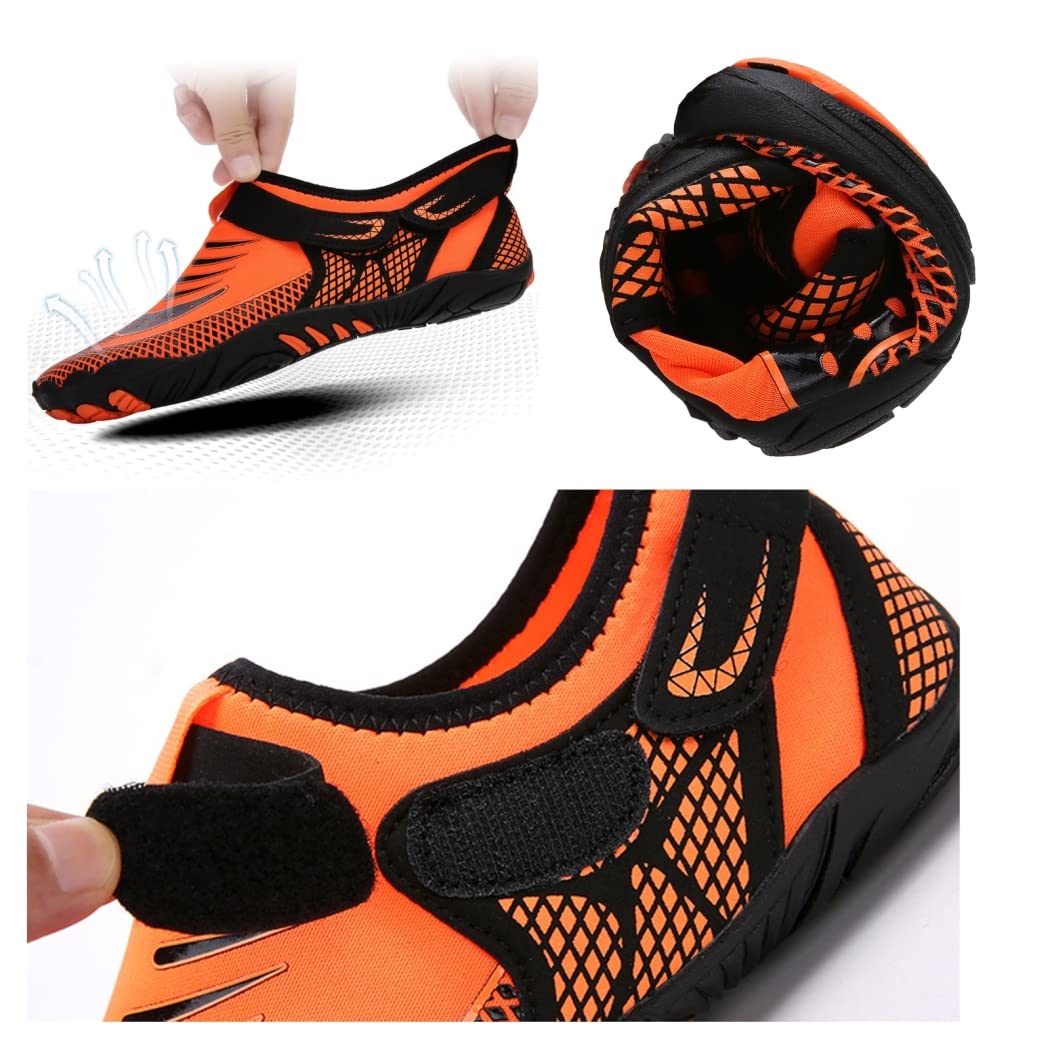 Scarpe da A Piedi Nudi Scarpe da Acqua Scarpe in Acqua Traspirante A Vela Flessibile Confortevole Non Scivolato Trail Running Beach Water Formatori per Palestra Nuota Snorkeling Unisex,Nero,46