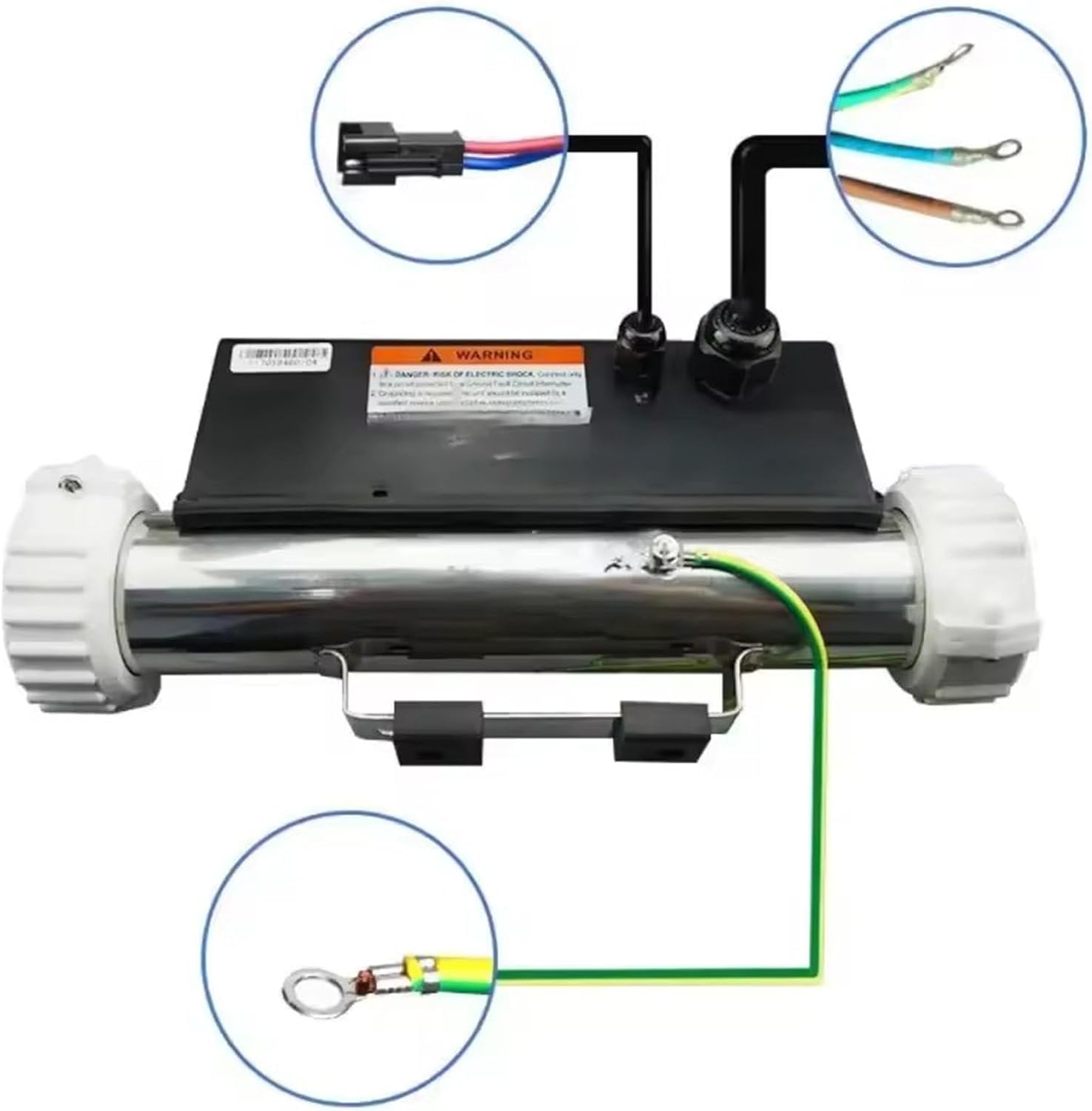 Riscaldatore elettrico per vasca da bagno con termostato, IPX5, impermeabile, per piscine fuori terra, riscaldamento rapido da 2000 W