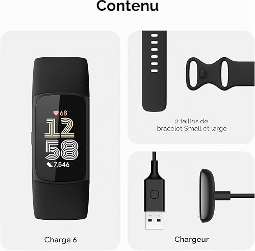 Google Fitbit Charge 6 Activity Tracker with 3 Months Google Health Membership Included, 7 Days Battery Life and Google Wallet and Maps, Coral / Champagne Gold Aluminium - 8