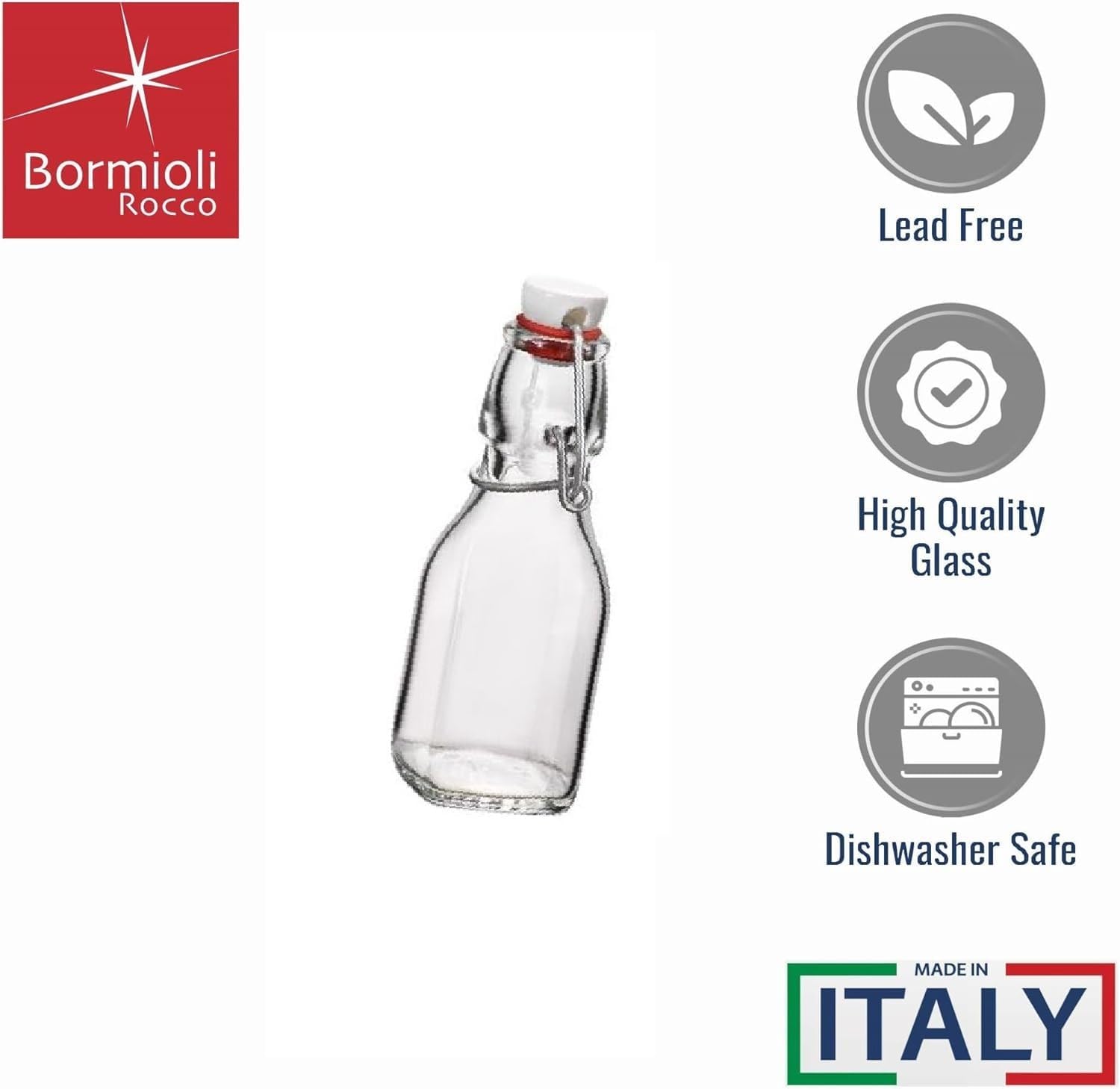 Bormioli Rocco Swing Bottle - 12.5CL (4.25 oz) - Clear