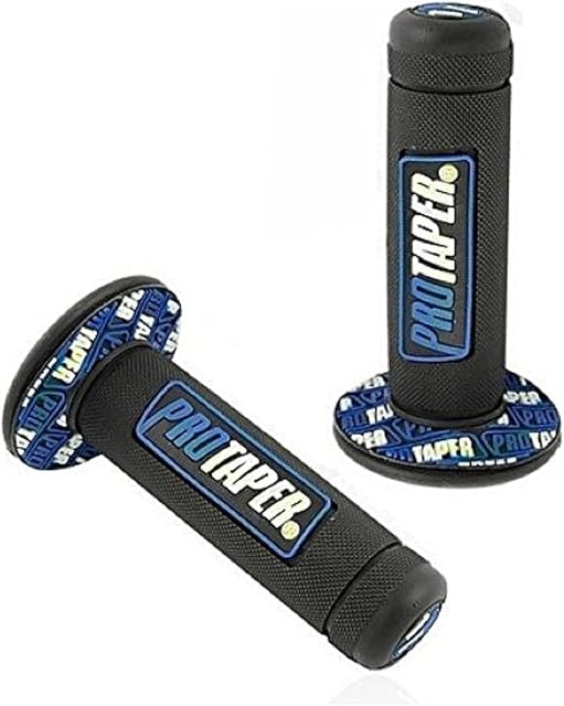 MOMOALA Motorcycle Dirt Pit Bike 7/8inch Handlebar Rubber Brake Hand Grips - Blue