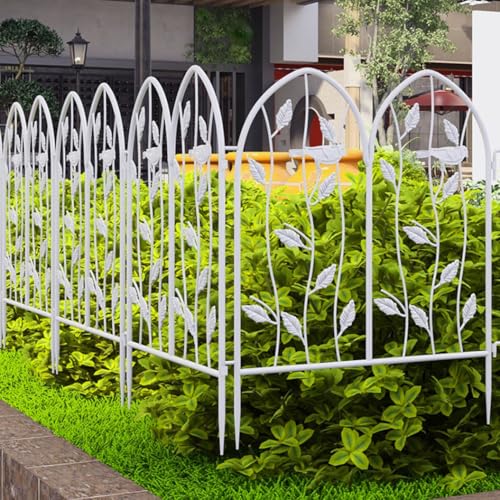 Clôture de jardin en métal décorative robuste pour parterres