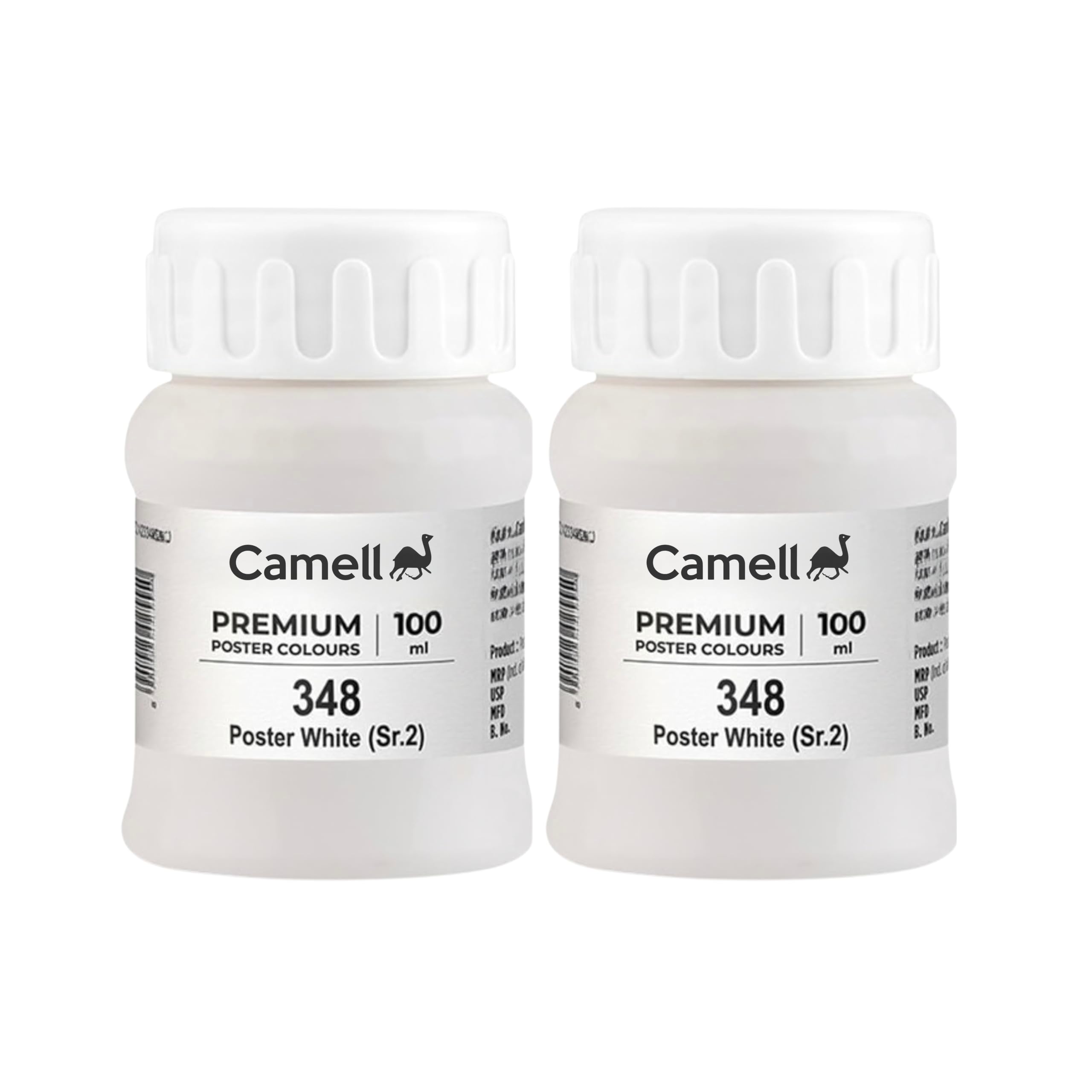CąmeI Premium Poster Colours, Poster White, 100 ml, Pack of 2, 348, Series 2, 1423348-image-4