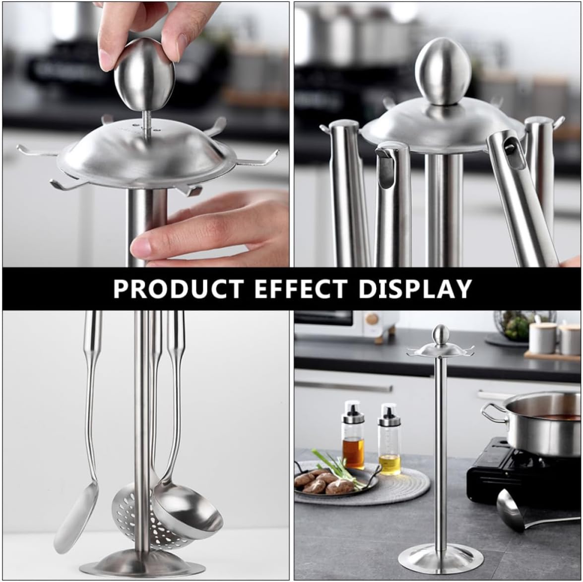 MAGICLULU Utensil Rack Organizer, Multifunctional Spatula Holder image 3