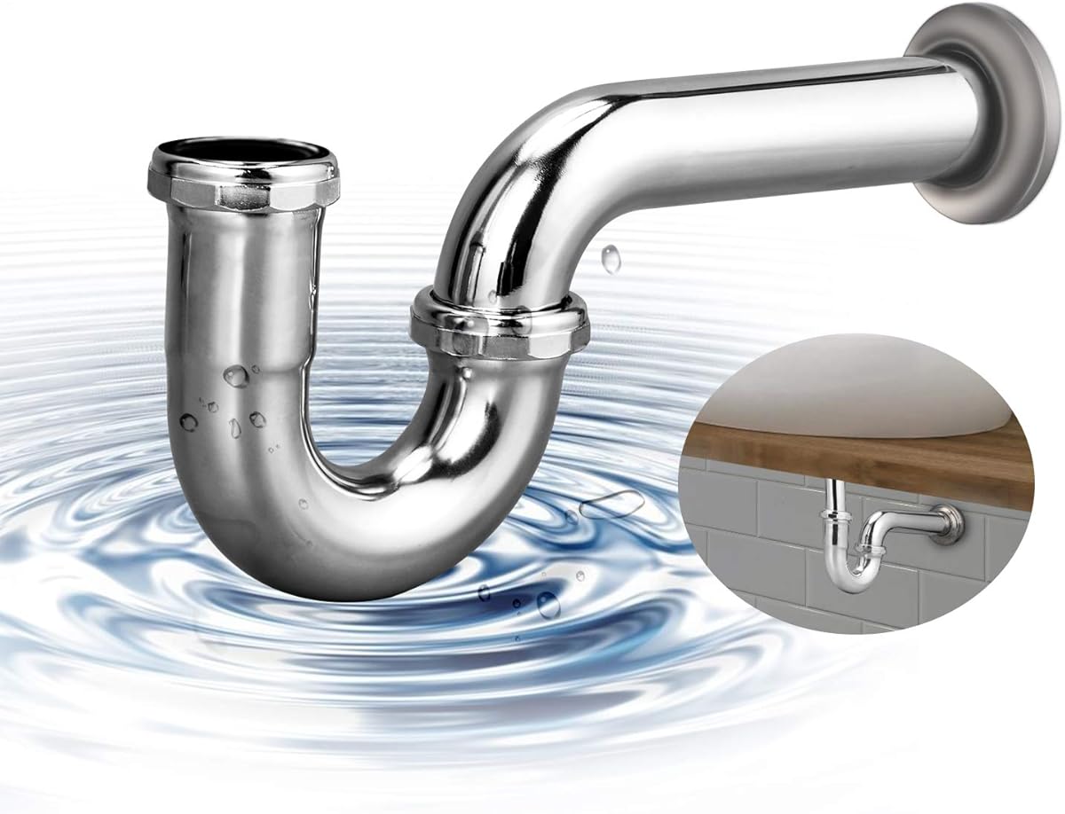 ZM Brass P-trap Pipe Basin Sink Waste Kit with Reducing Washer 1-1/2'' 22GA