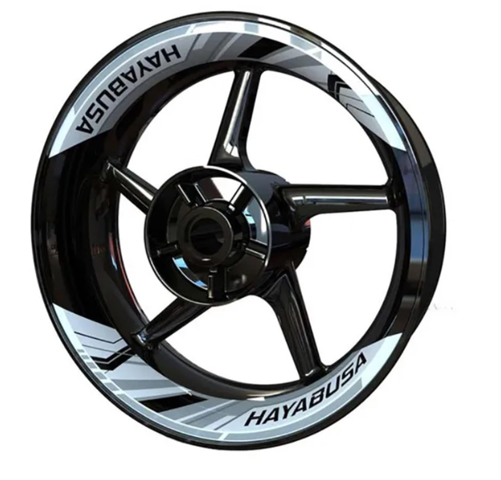 Easy installation Motorcycle Wheel Stickers Night Reflective Decorative Wheel Rim Reflective Stickers For Suzuki For Hayabusa(Style 1)