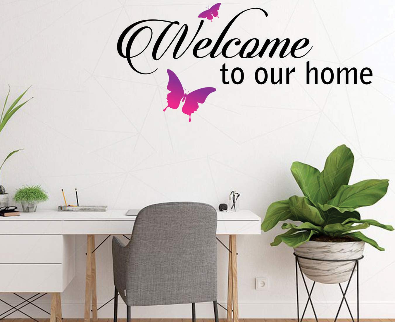 Walltech Beautiful Design Welcome to Our Home Butterfly Vinyl Wall Sticker (B085L9529Y) Amazon Price History, Amazon Price Tracker