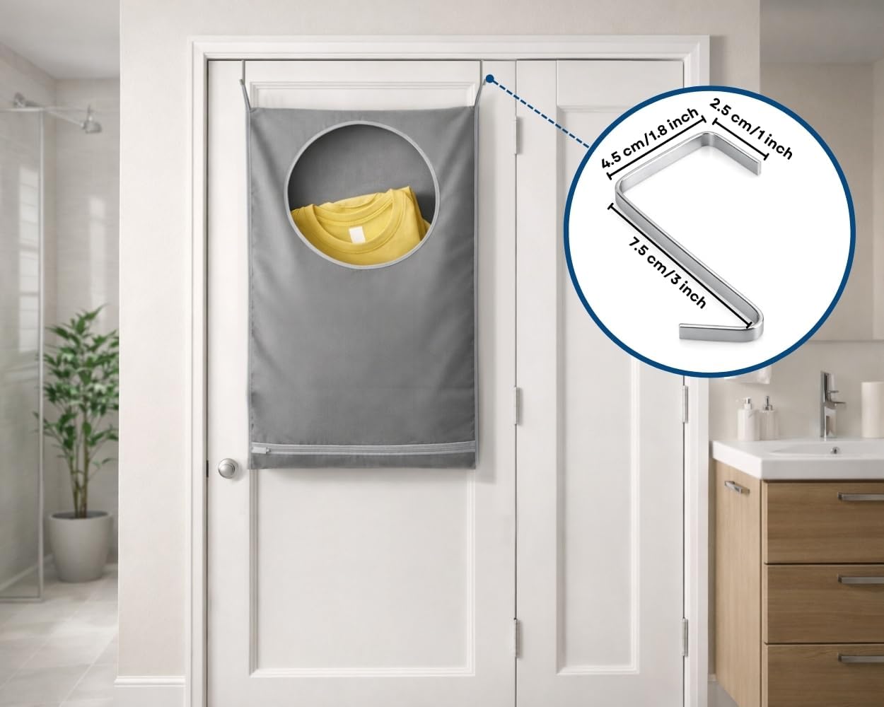 DS. DISTINCTIVE STYLE Hanging Laundry Hamper Bag