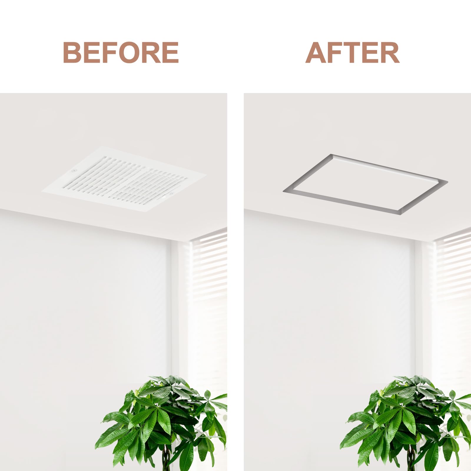 Cubierta de ventilación de pared sin amortiguador, 6 x 10 pulgadas, rejilla de registro de aire montada en la pared, fácil de instalar, pintable, color blanco