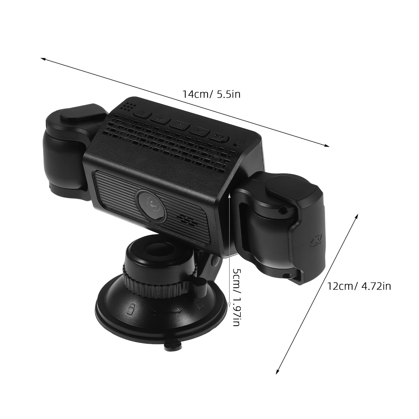 Cabilock Cámara de Tablero para Coche con Lente Gran Angular y Fácil Instalación, Material Abs Negro, Visión Nocturna y Modo de Estacionamiento para Seguridad Interior del Vehículo