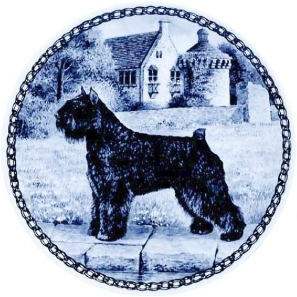 Bouvier des Flandres Dog Porcelain Plate For all Dog Lovers Size 7.61 inches