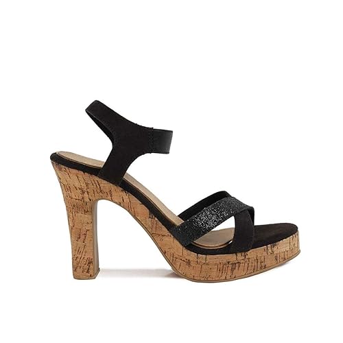criss cross block heel sandals
