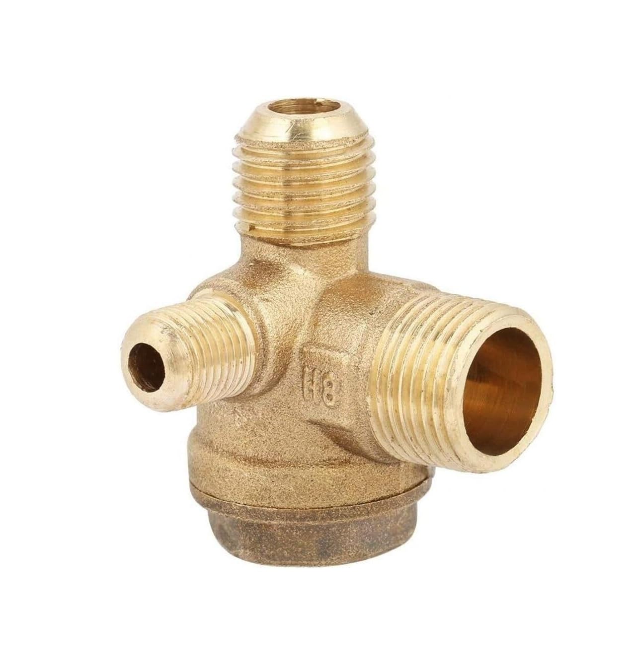 Genterun Men's One Color 90 Degree Brass Check Valve For Gases Compressors - Thread Hydraulic Valve For Water Flow Control, 20Mm X 14Mm X 10Mm, 1Pcs