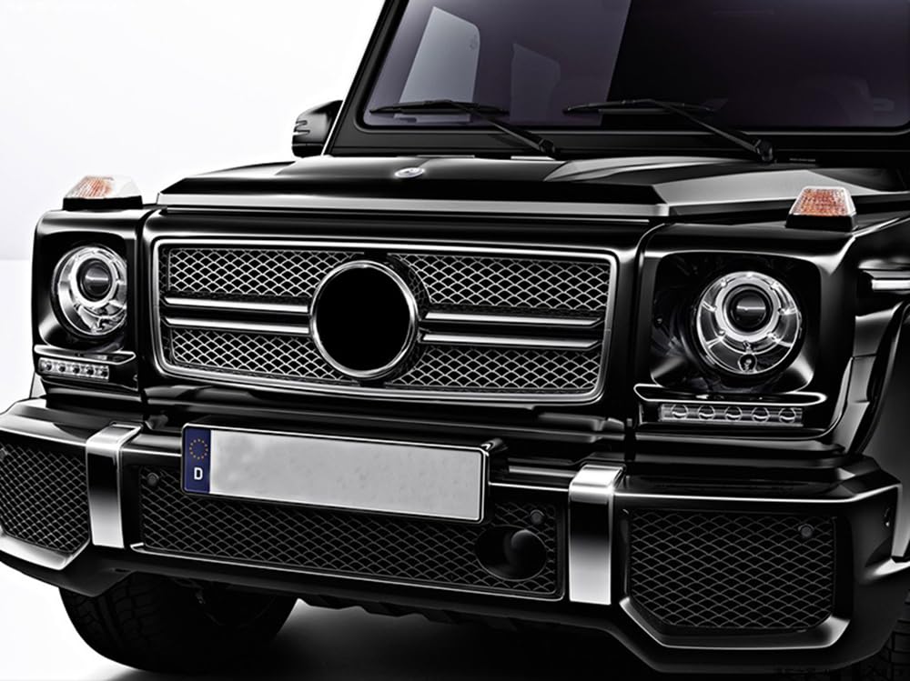 Amazon | 車 ブラック ホワイト フロントバンパー グリル